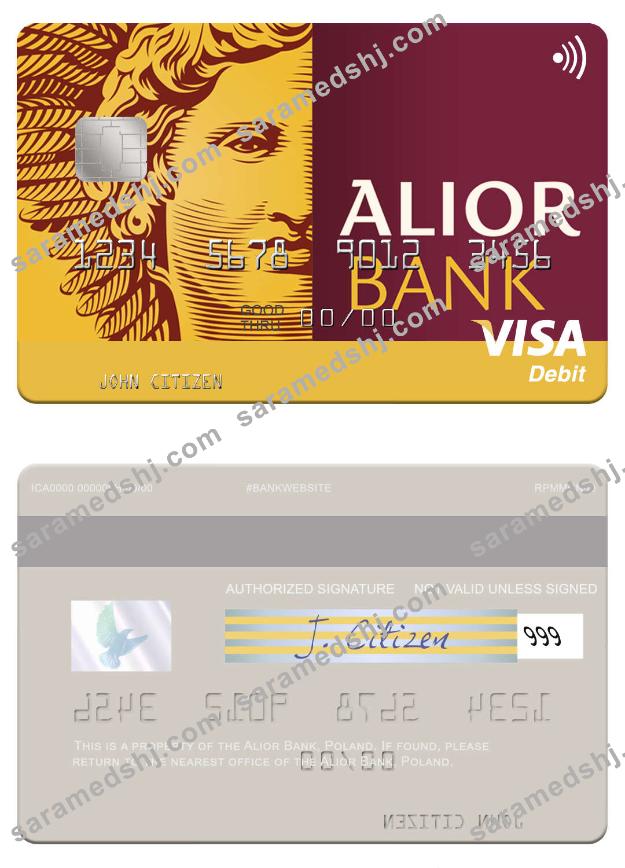 Poland Alior Bank visa debit card
